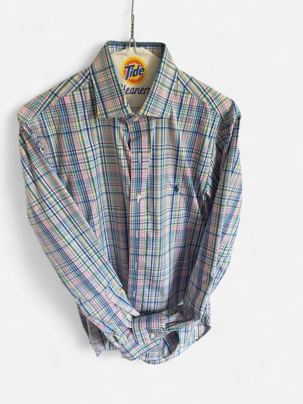 Polo by Ralph Lauren Pastel Multicolor Plaid Button-Down Dress Shirt